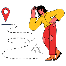Illustration of a person navigating